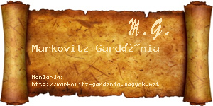 Markovitz Gardénia névjegykártya